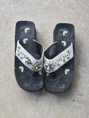 vtg y2k mcbling grunge cyber platform sandals